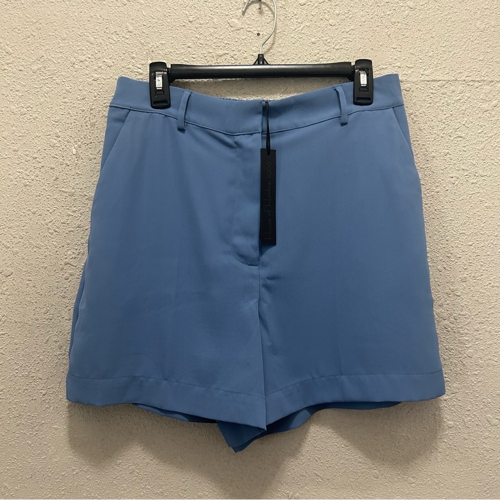 House of Harlow 1960 High Waisted Blue Trouser Shorts NWT L